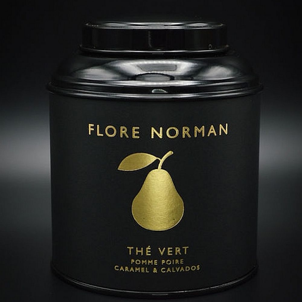 Boite 100g - Thé Vert - Pomme Poire Caramel Calvados