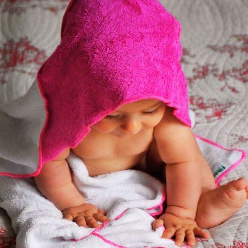 Sortie de bain bébé - rose