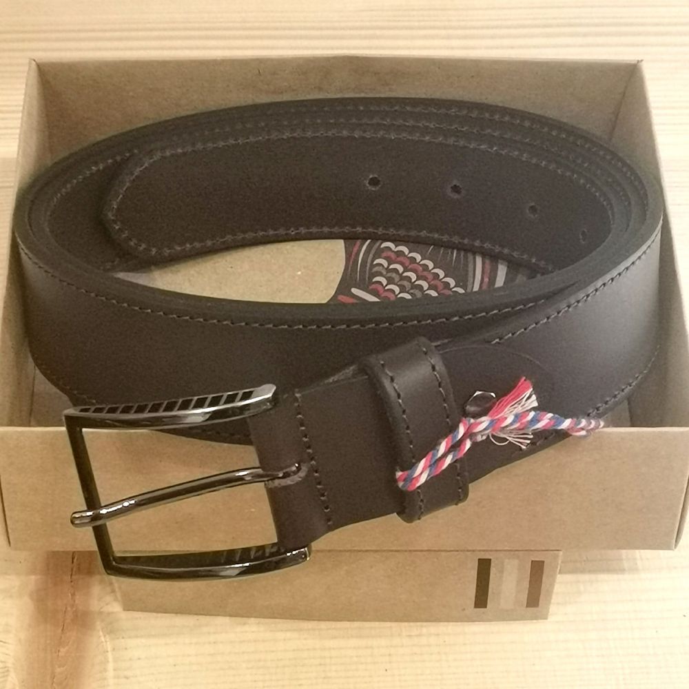 Ceinture cuir 35mm surpiquée modèle 509 boucle - Marron