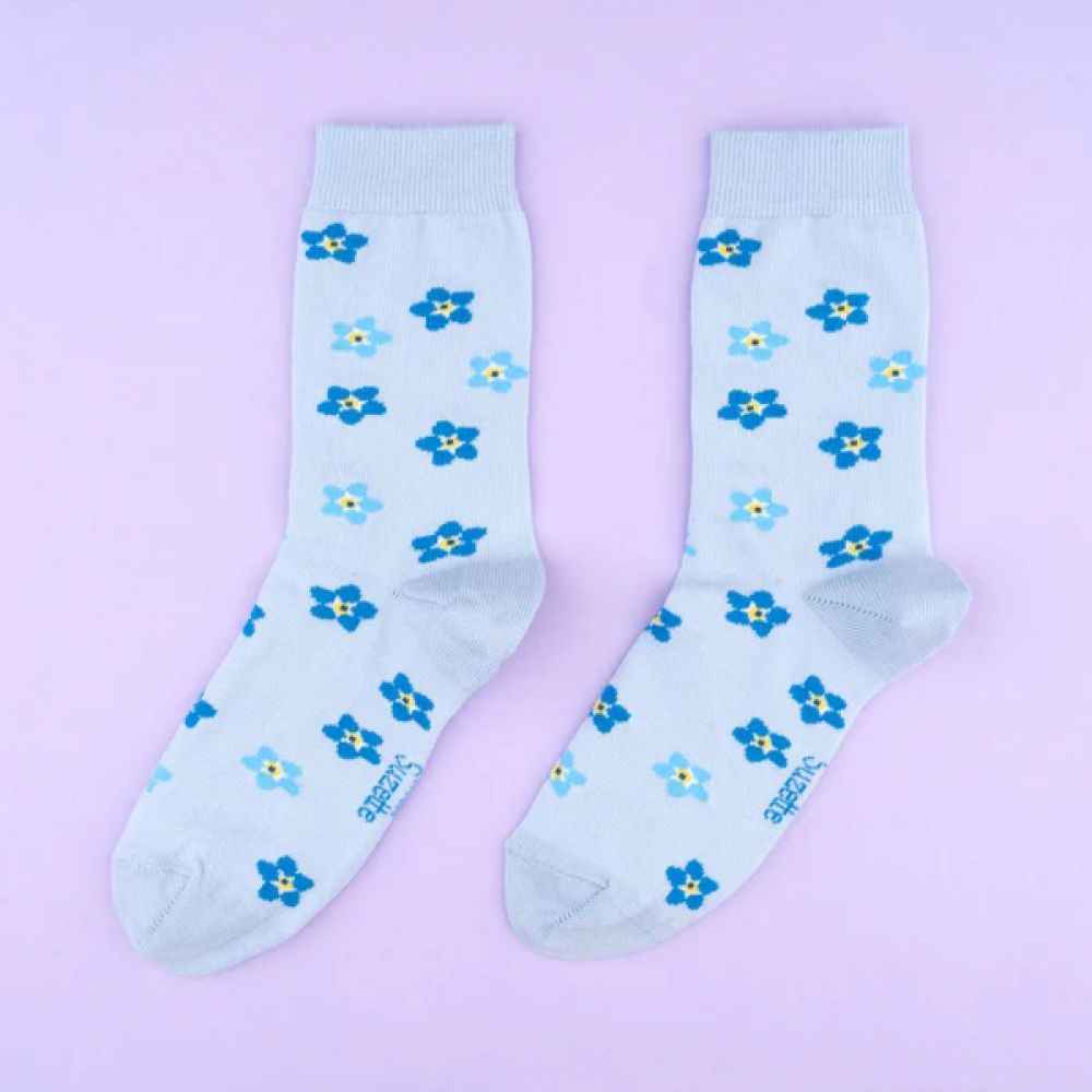Chaussettes 35/44 - Myosotis bleu