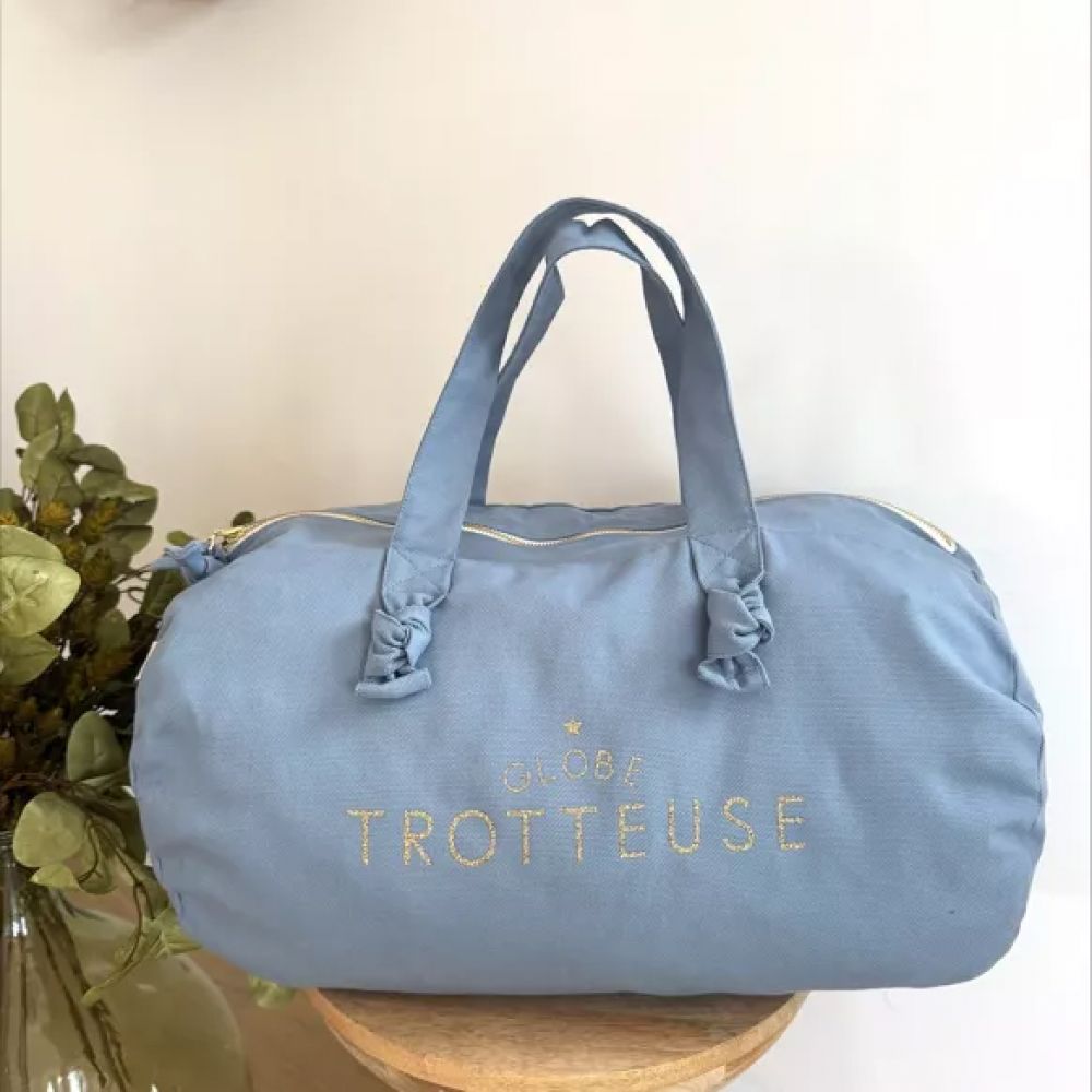 Sac polochon - bleu nuage - Globe-trotteuse