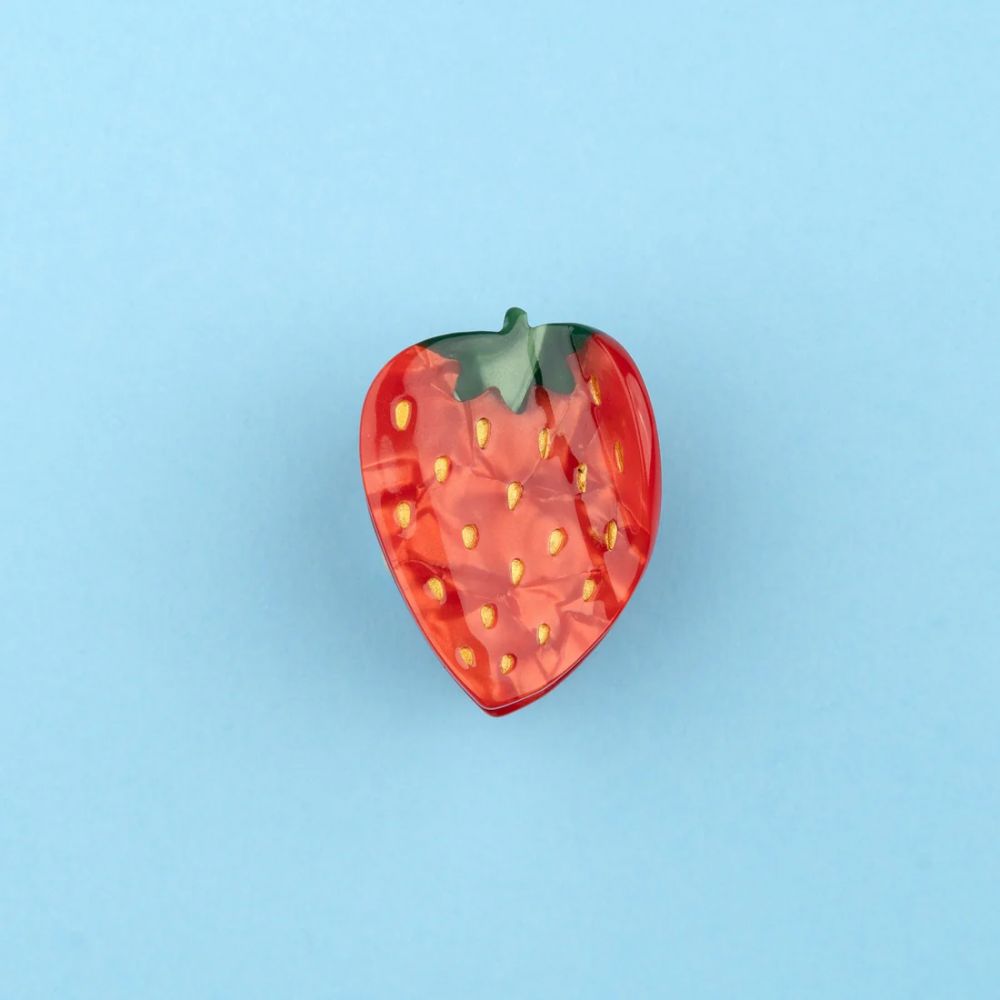 Mini pince à cheveux - Fraise