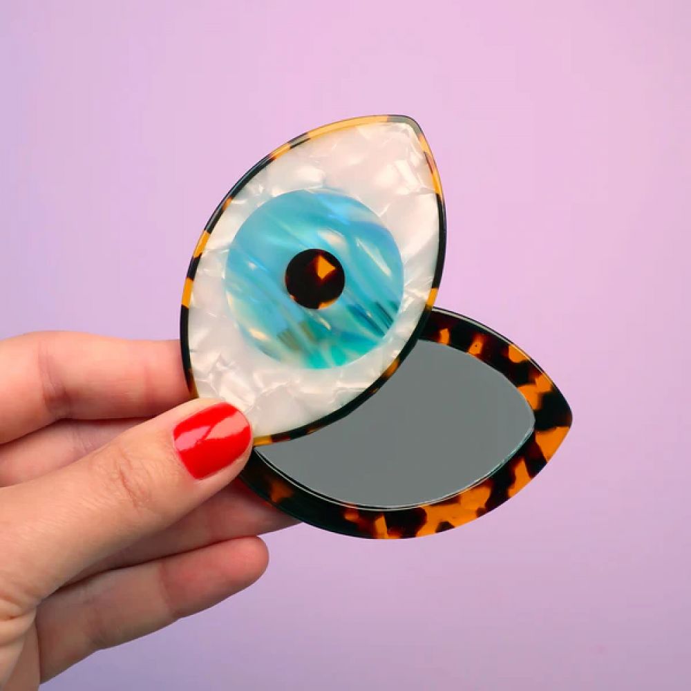 Miroir de poche - Oeil bleu