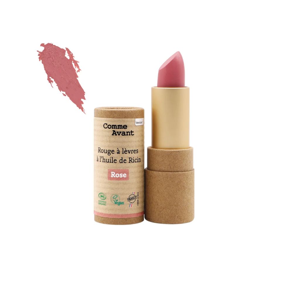Rouge à lèvres Comme Avant à l'huile de ricin - Rose