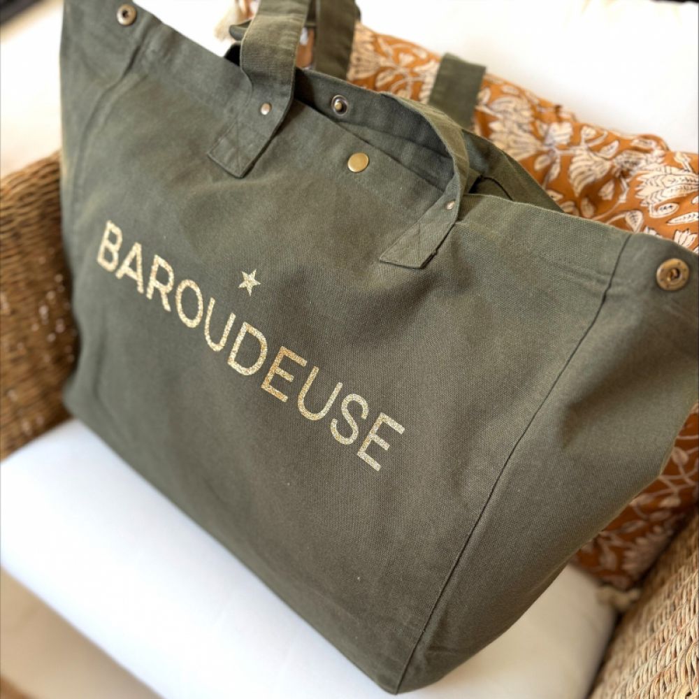 Grand cabas vert forêt - Baroudeuse