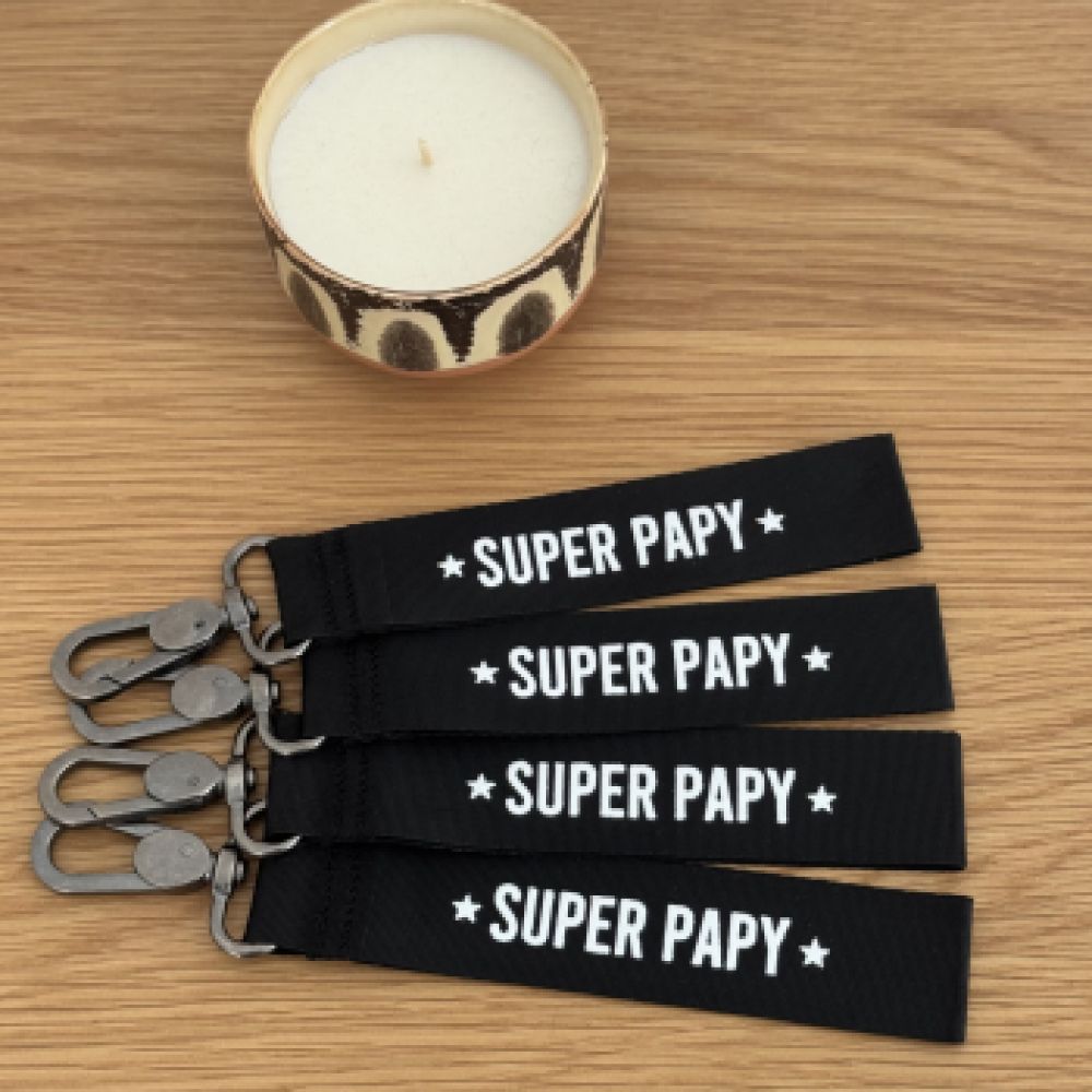 Porte-clés - noir - Super papy
