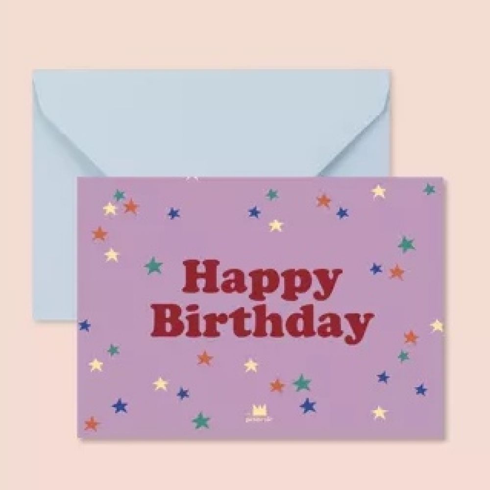 Carte - Happy birthday étoiles