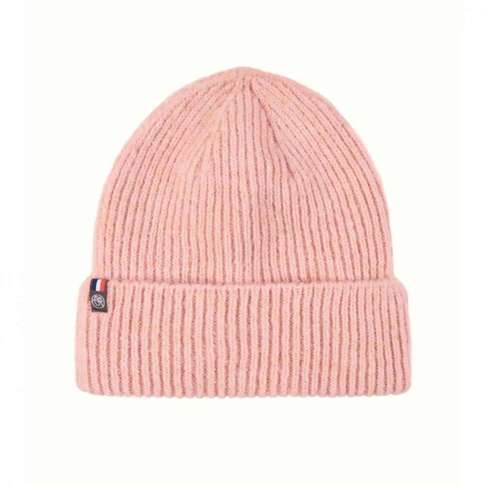 Bonnet pailleté Natacha - Rose peau