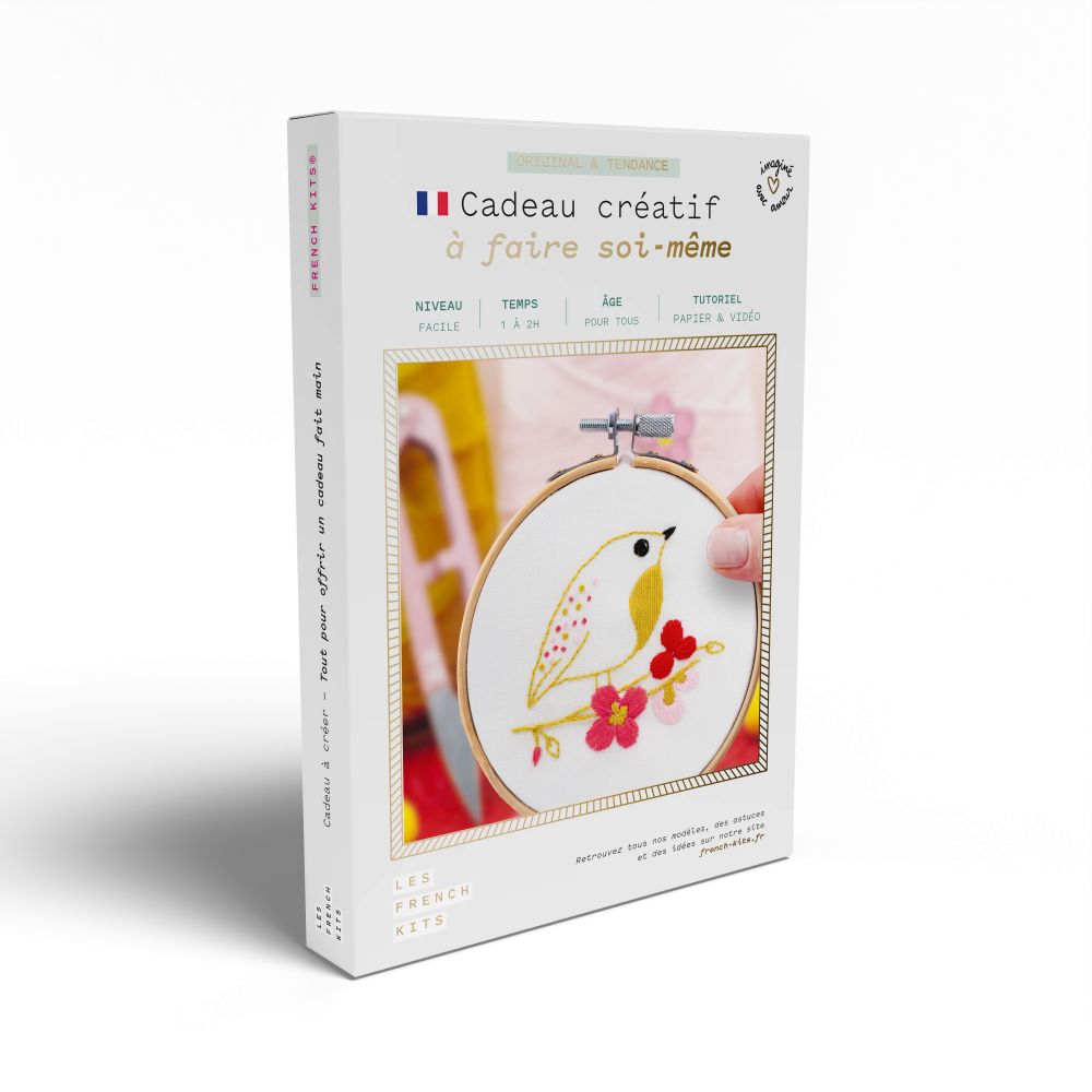 Kit broderie - Oiseau Printanier
