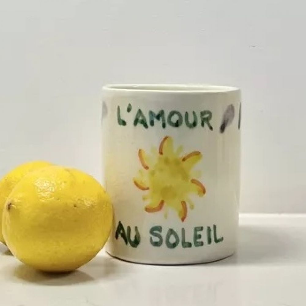Bougie en céramique Kult - L'amour au soleil - crème solaire