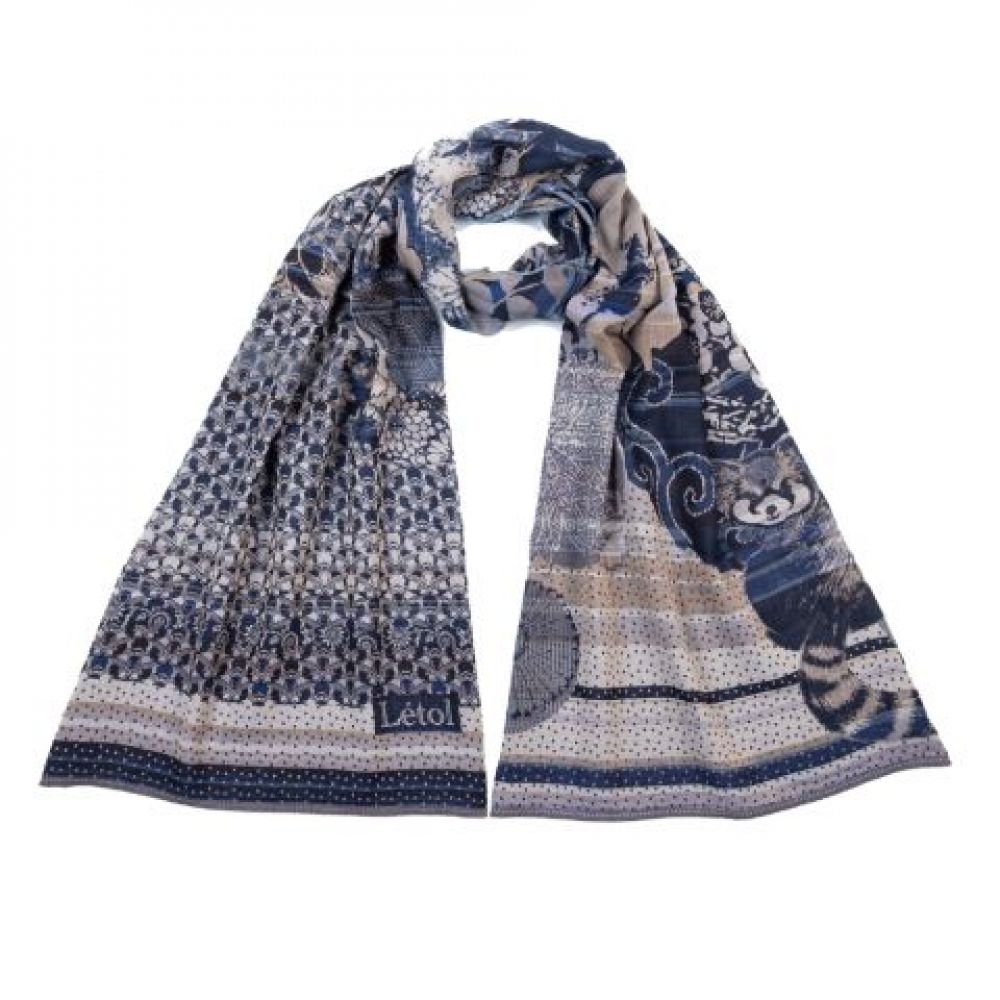 Létol - étole en coton bio - Pandora denim