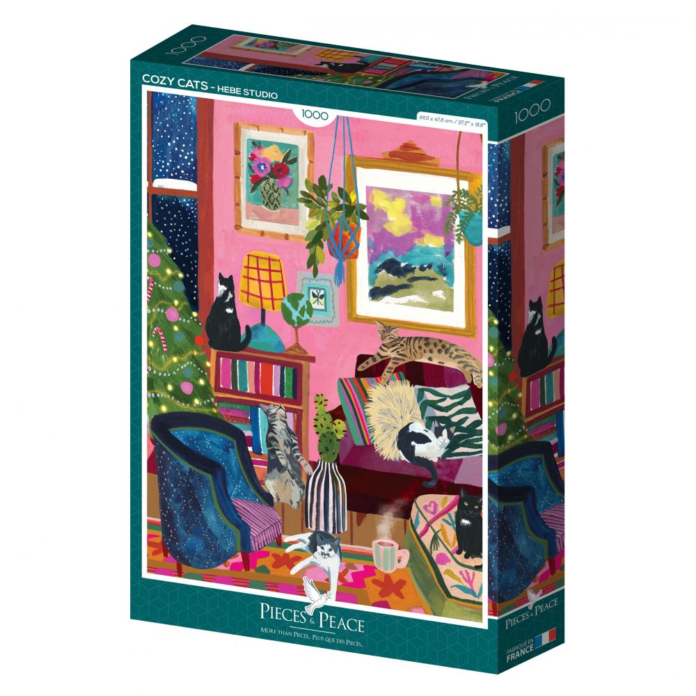 Puzzle 1000 pièces - Cosy cats