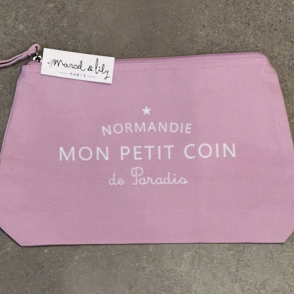 Grande pochette - parme - Normandie mon petit coin de paradis