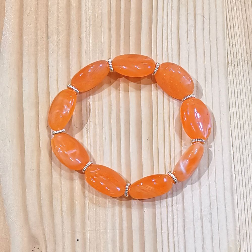 Bracelet Jane - taille S/M - orange translucide