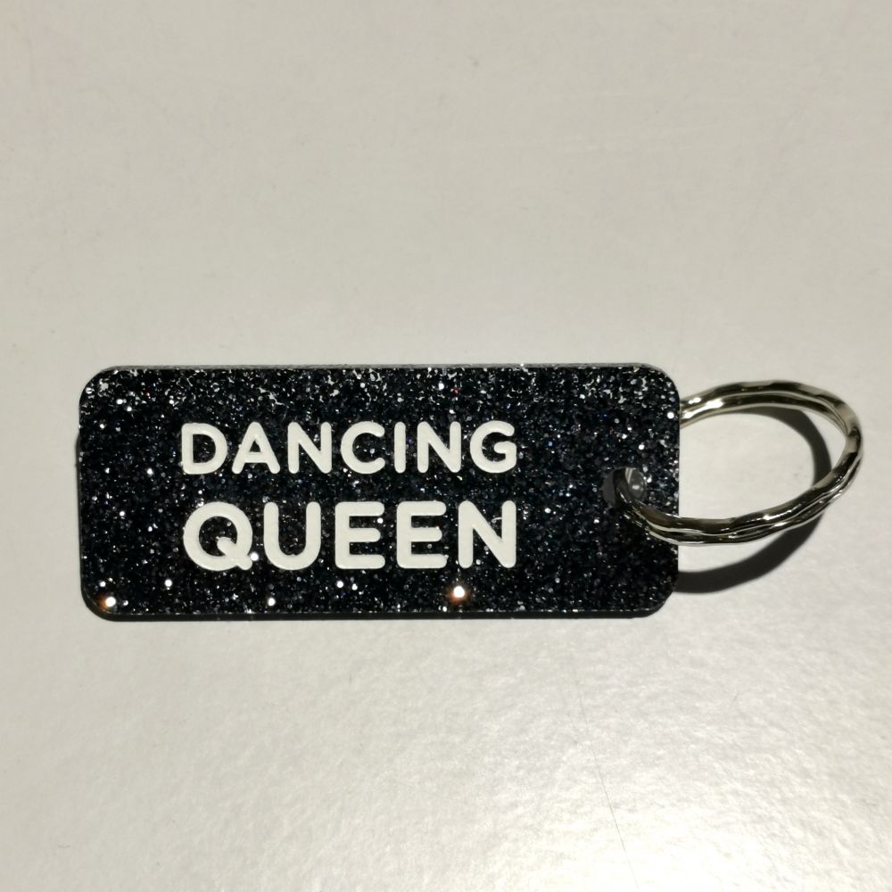 Porte-clés à paillettes - noir - Dancing queen