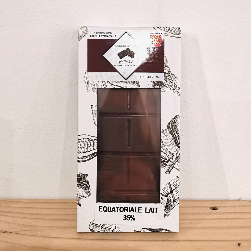 Tablette de chocolat - lait 35% - Chocolaterie Hamel