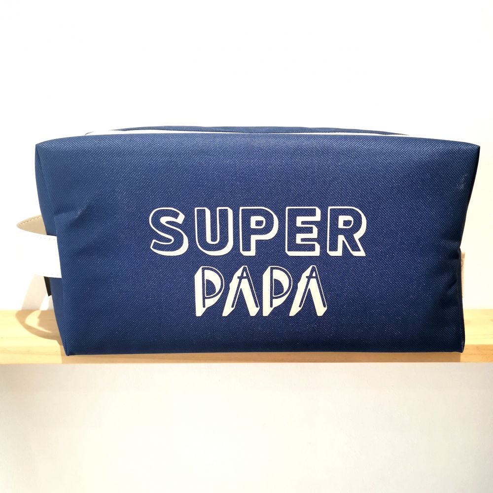 Trousse de toilette - Taille M Brooklyn bleu marine - Super papa