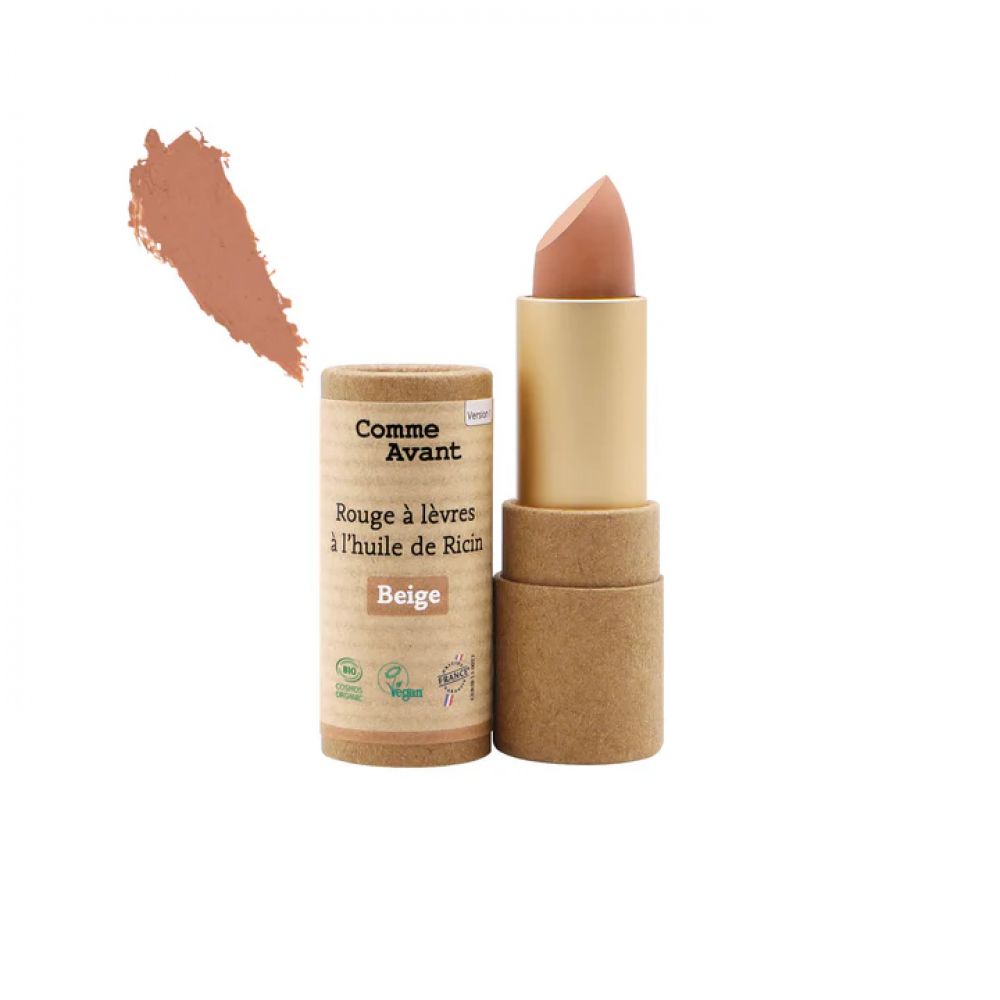 Rouge à lèvres Comme Avant à l'huile de ricin - Beige