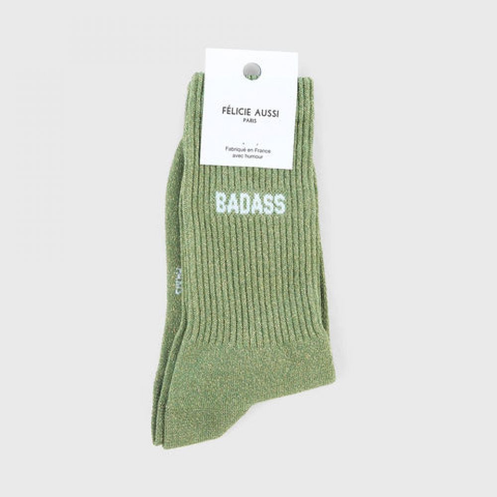 Chaussettes à paillettes 36/40 - Olive - Badass