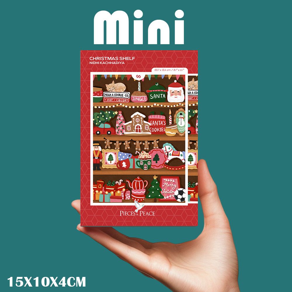 Mini Puzzle 96 pièces - Christmas shelf