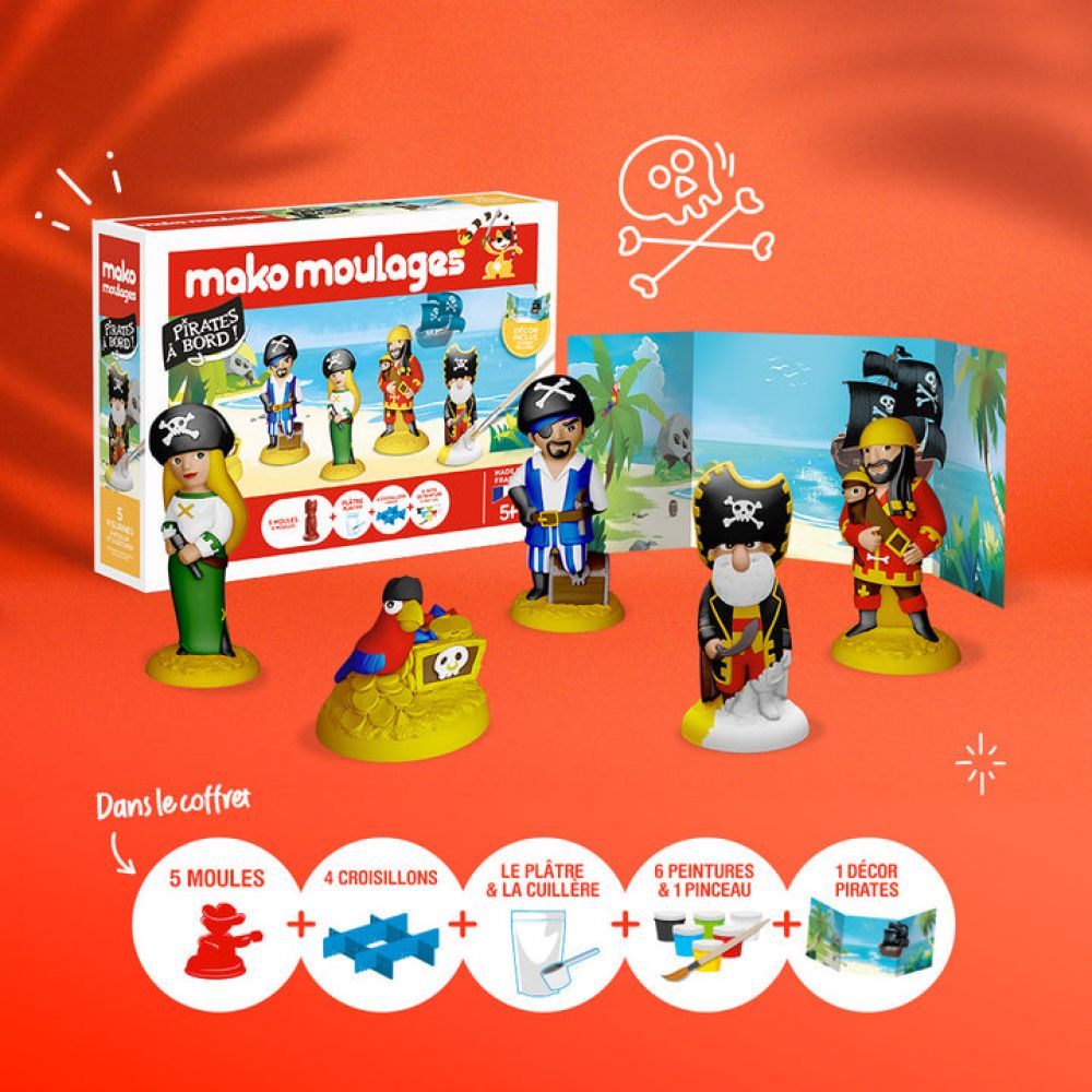 Kit créatif 5 moules - Pirates à bord