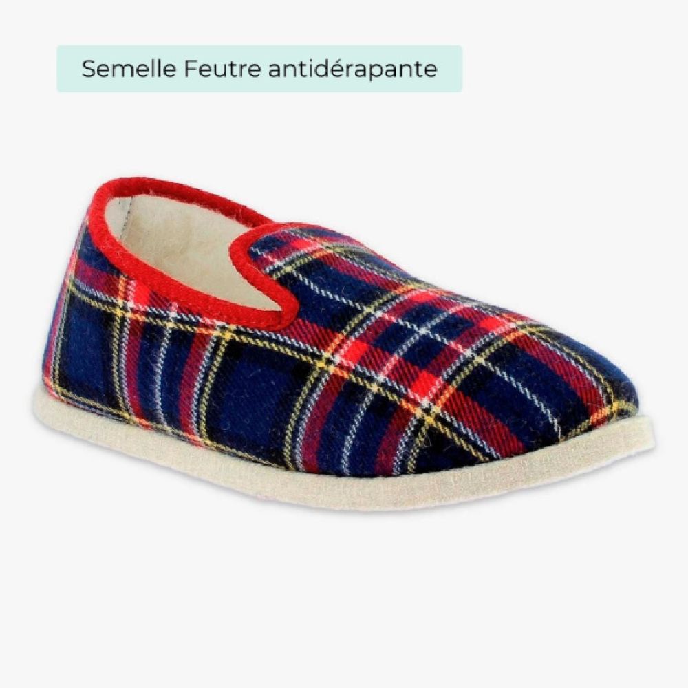 Chaussons charentaises - Edimbourg Ecossais marine - Pointure 44