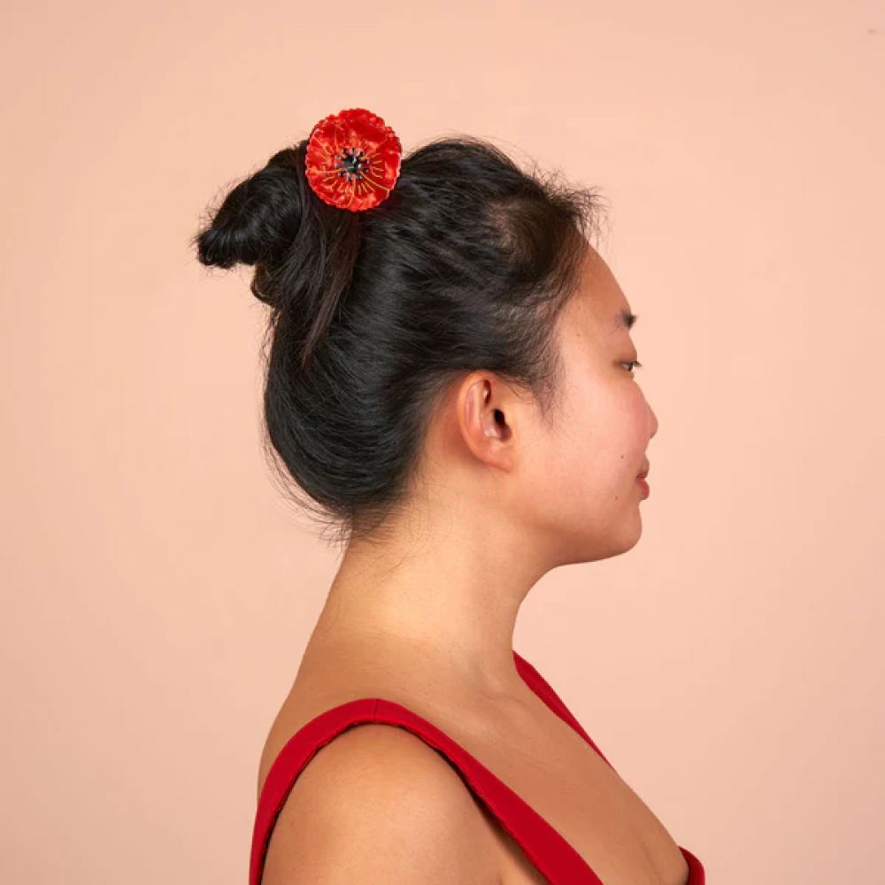 Pince à cheveux - Coquelicot