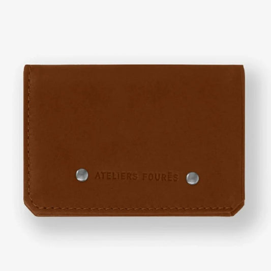Porte-cartes et billets en cuir pleine fleur - Fauve camel