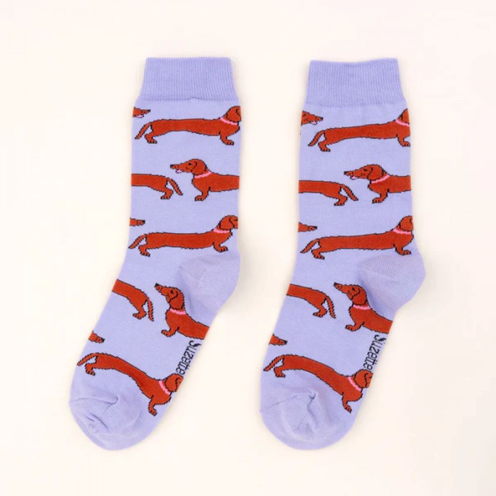 Chaussettes 35/44 - Teckel violettes