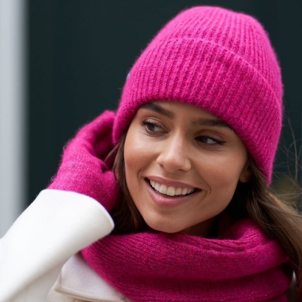 Bonnet pailleté Natacha - Fushia