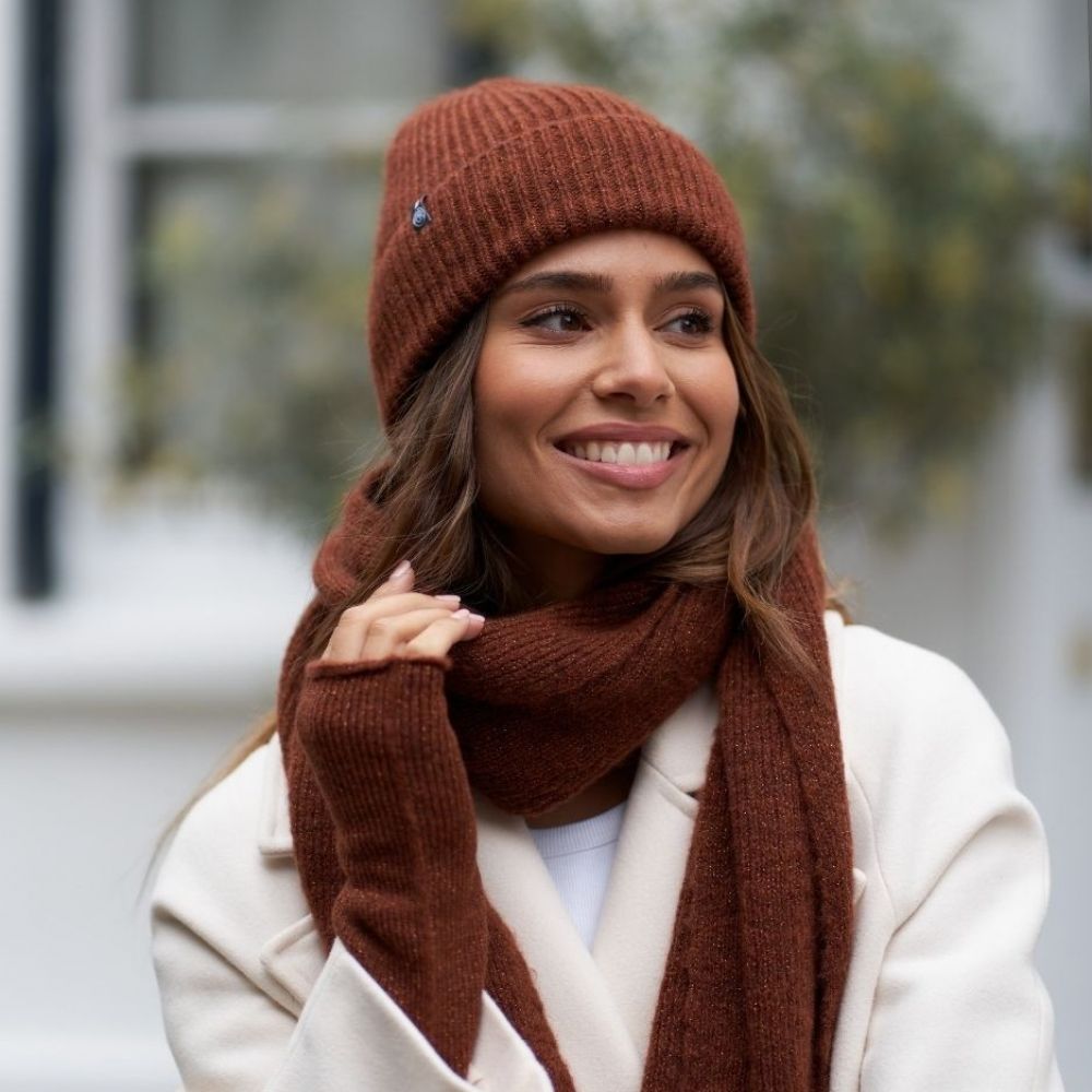 Bonnet pailleté Natacha - Chocolat