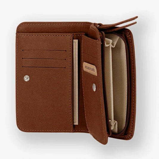 Portefeuille dos à dos - Fauve