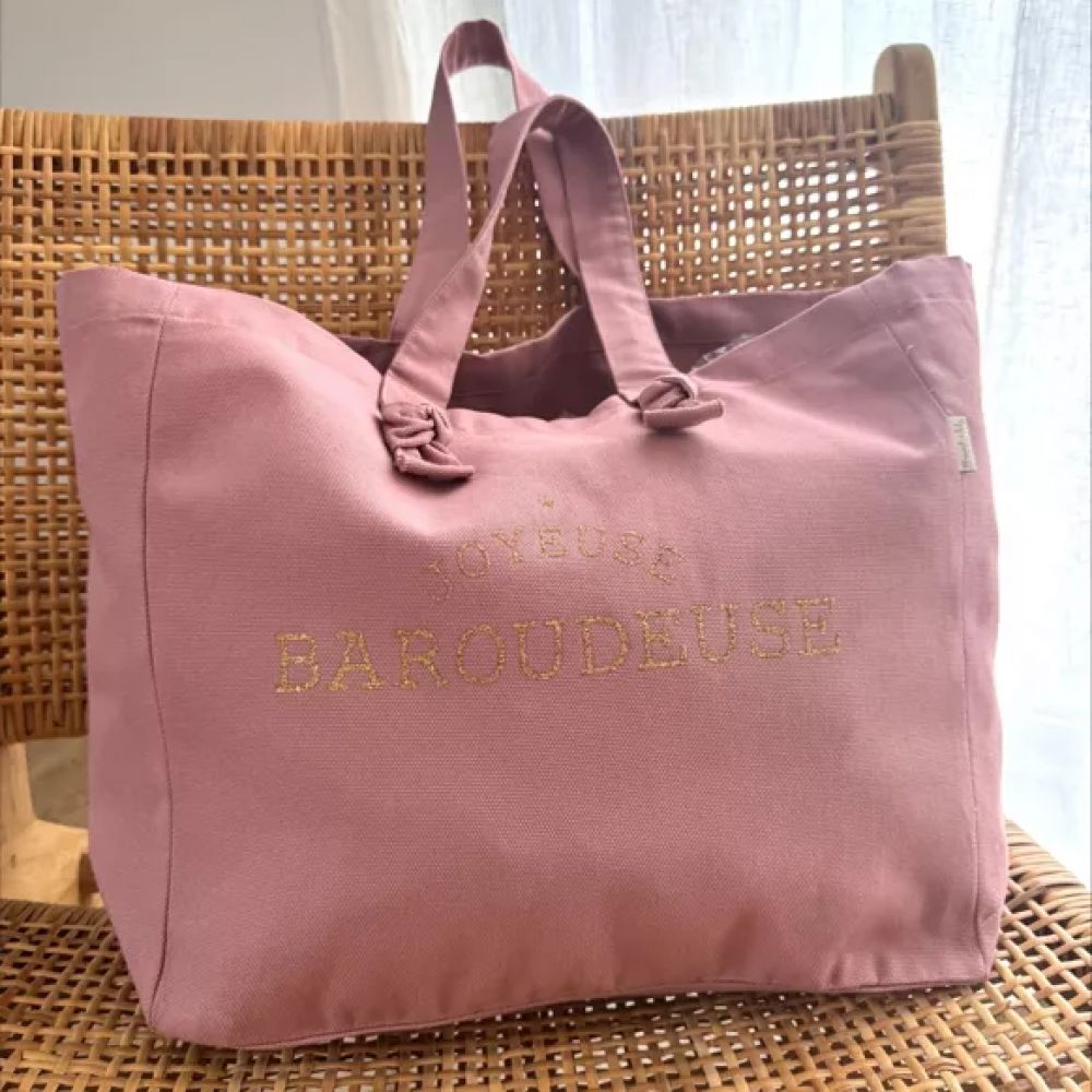 Sac cabas - rose blush - Joyeuse baroudeuse