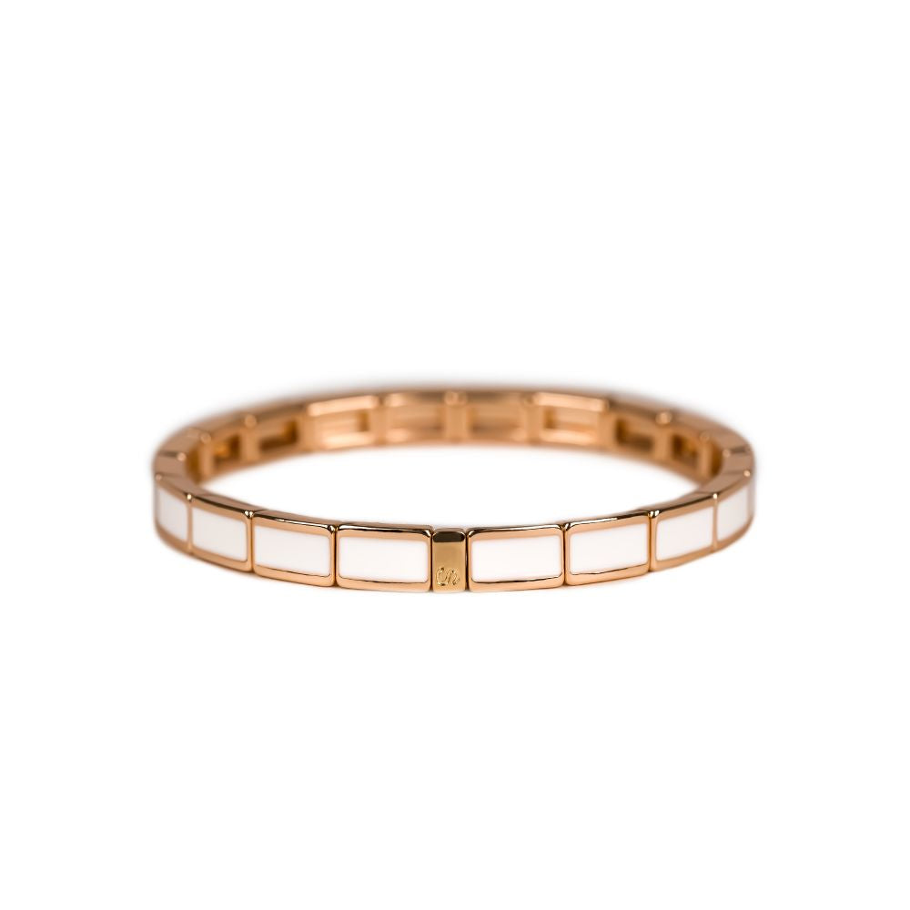 Bracelet Simone à Bordeaux - Fin serti - blanc