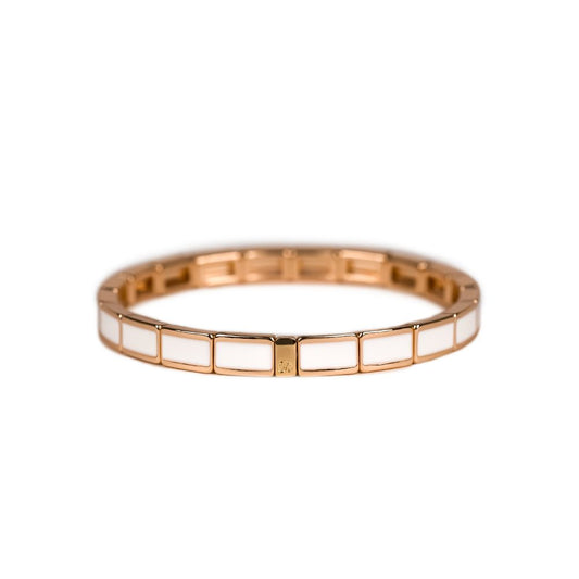 Bracelet Simone à Bordeaux - Fin serti - blanc