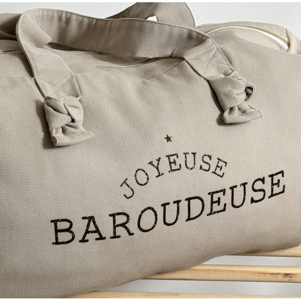 Sac polochon - Grège - Joyeuse baroudeuse