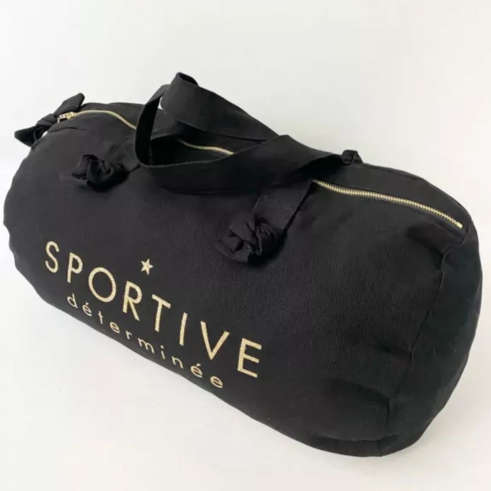 Sac polochon - noir - Sportive déterminée
