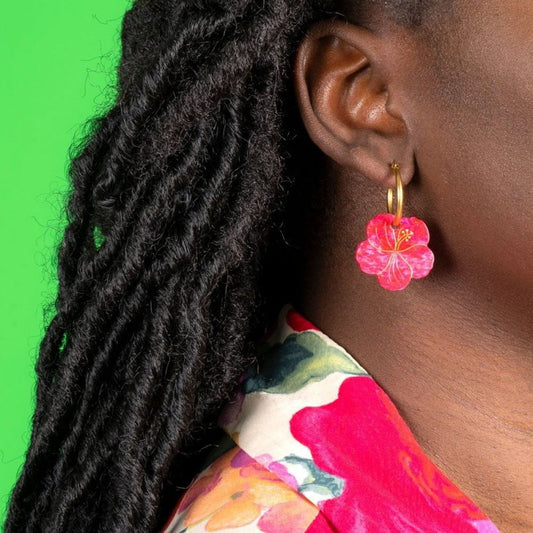 Boucles d'oreilles - Hibiscus