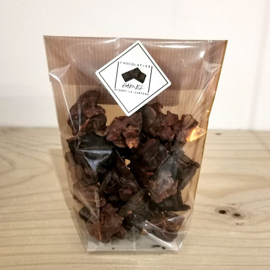 Rochers normands noir & lait - sachet 100g - Chocolaterie Hamel