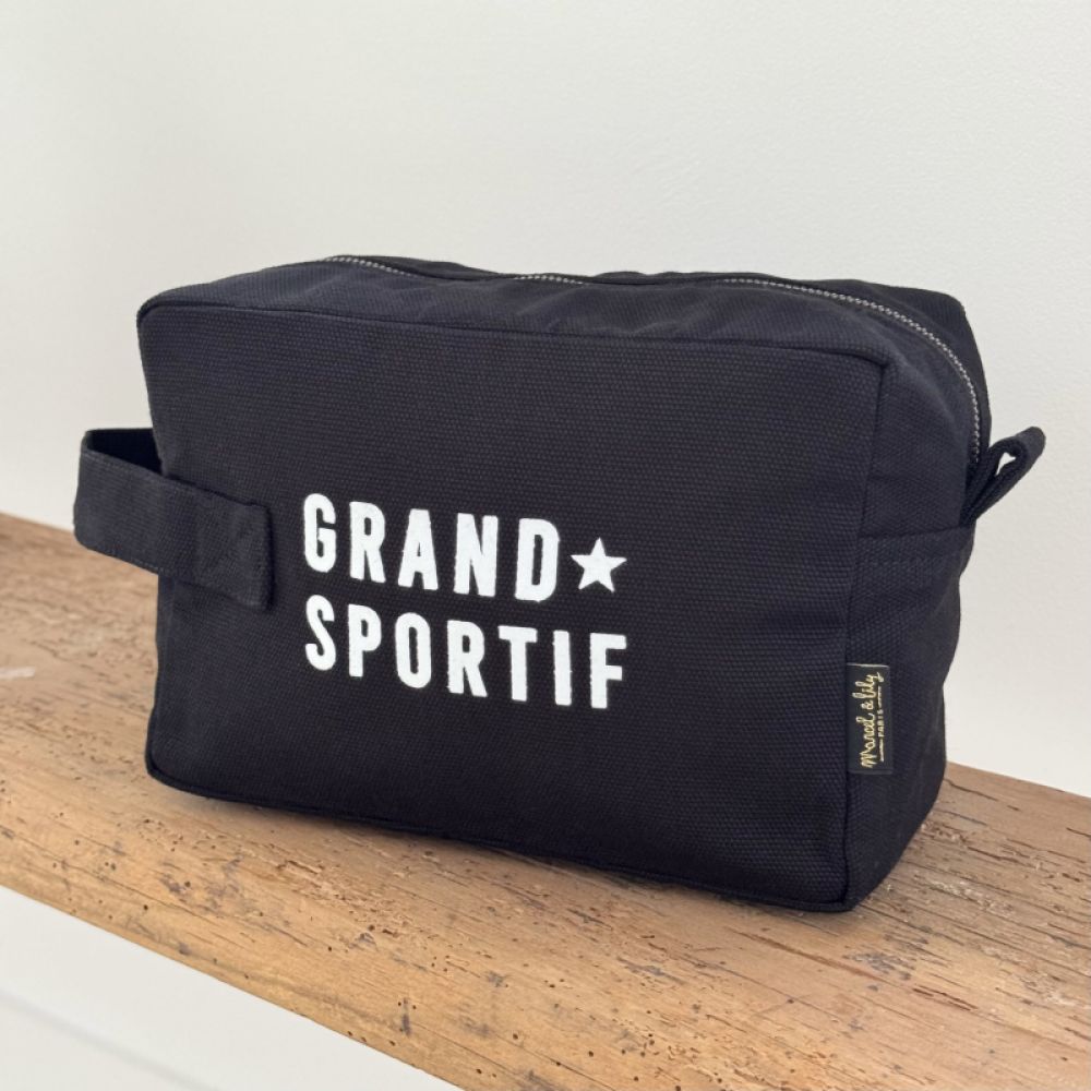 Trousse de toilette noire - Grand sportif
