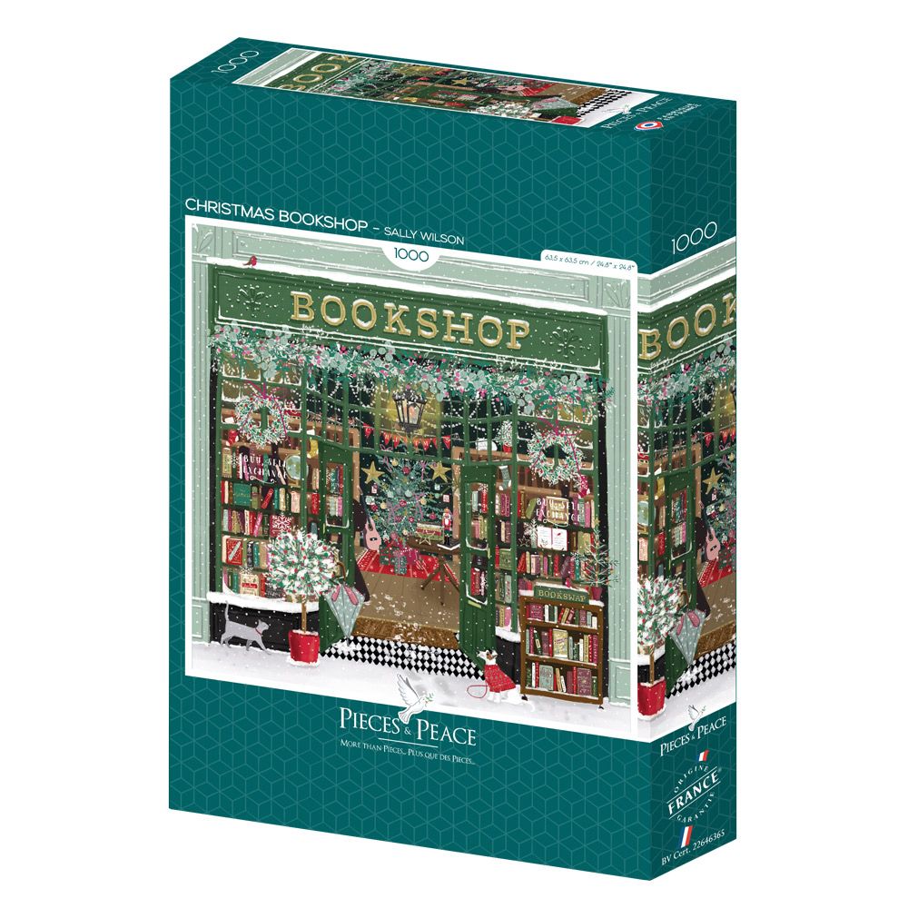 Puzzle 1000 pièces carré - Christmas bookshop