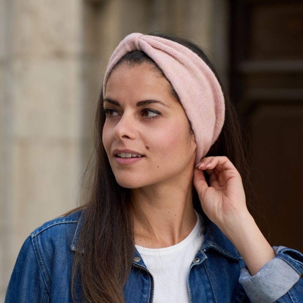 Bandeau pailleté Natacha - Rose peau