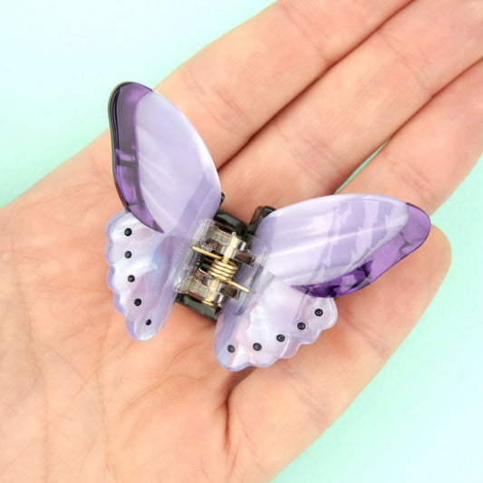Mini-pince à cheveux - Papillon mauve