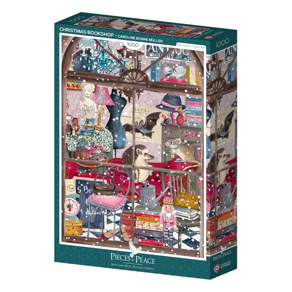 Puzzle 1000 pièces - Librairie de Noël