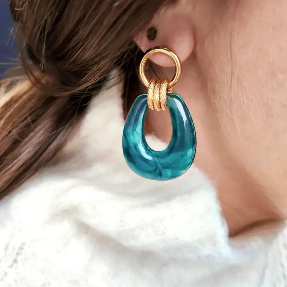 Boucles d'oreilles Bonnie - bleu