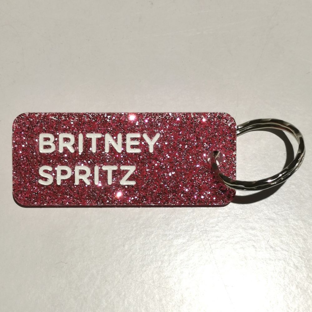 Porte-clés à paillettes - fuchsia - Britney Spritz