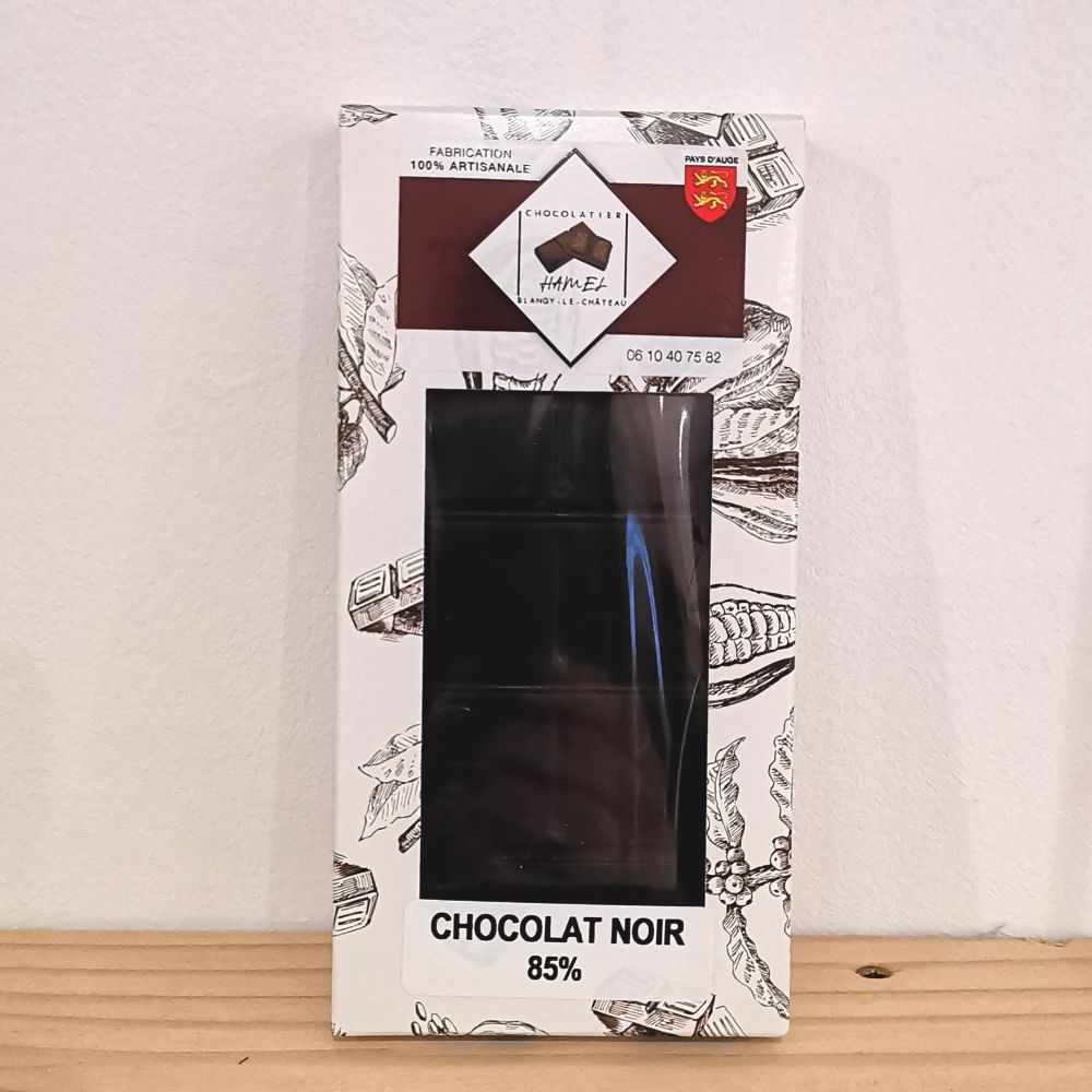 Tablette de chocolat - noir 85% - Chocolaterie Hamel