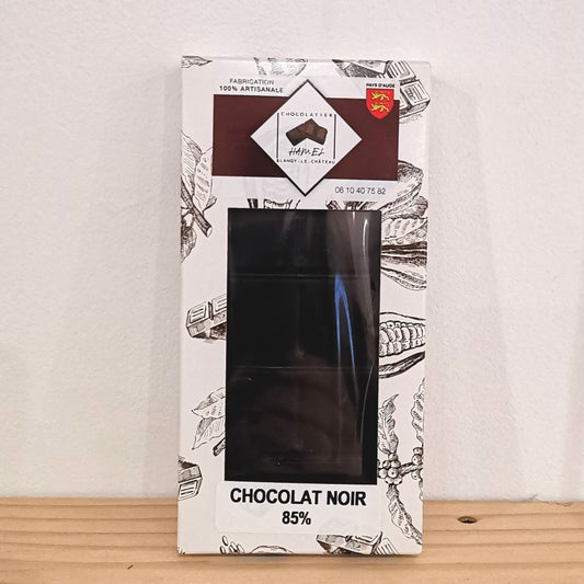 Tablette de chocolat - noir 85% - Chocolaterie Hamel