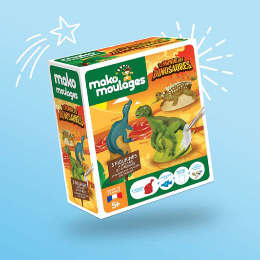Kit créatif 3 moules - Le monde des dinosaures