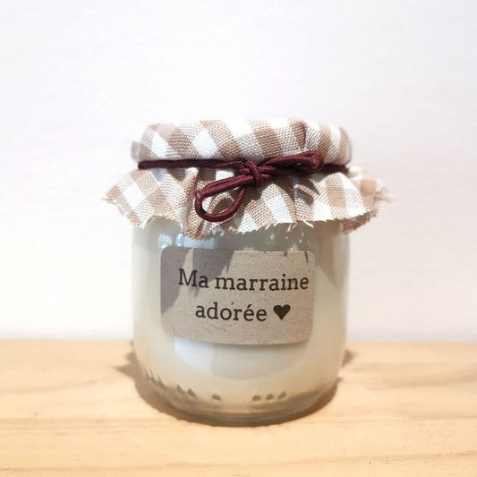 Bougie végétale parfumée - Ma marraine adorée